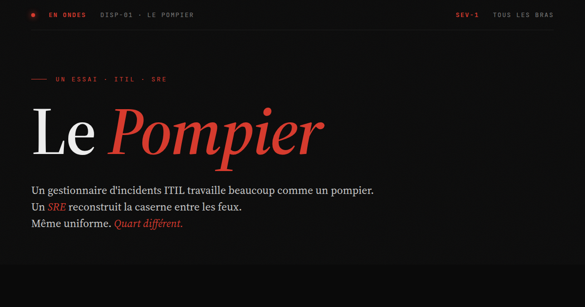 Le Pompier — vignette de mémo DISP-01