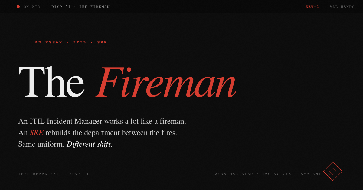 The Fireman — DISP-01 briefing tile